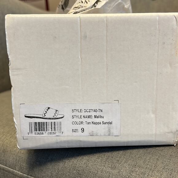 Drivers club Malibu tan Napa slide sandal metallic leather size 9 - Picture 6 of 6